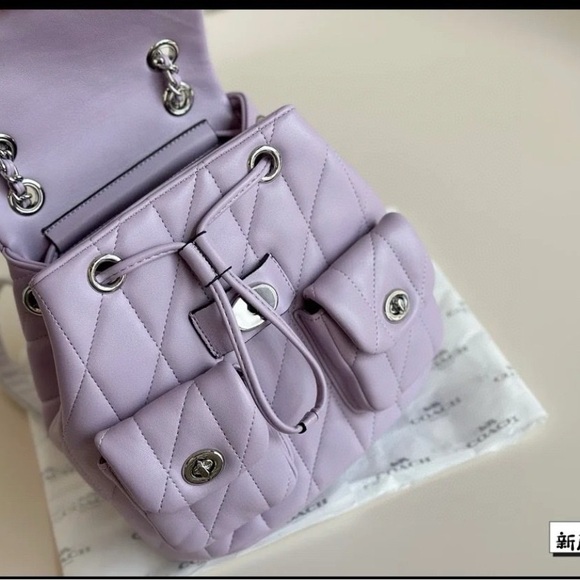 Tabby Backpack With Pillow Quilting Colors Purple - Picture 5 of 6